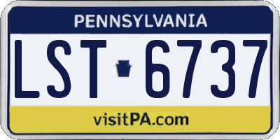 PA license plate LST6737