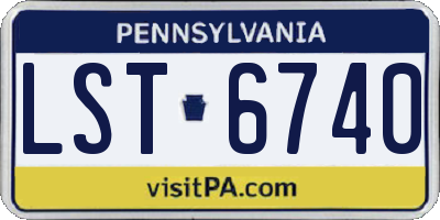PA license plate LST6740