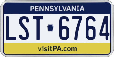 PA license plate LST6764
