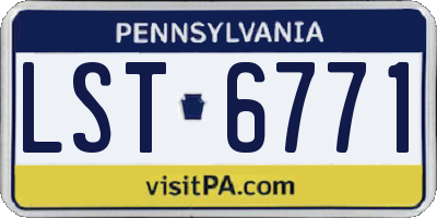 PA license plate LST6771