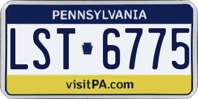 PA license plate LST6775