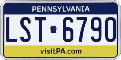 PA license plate LST6790