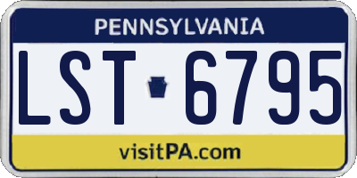 PA license plate LST6795