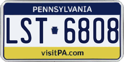PA license plate LST6808