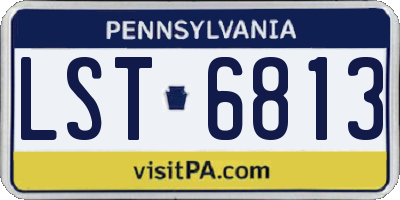 PA license plate LST6813