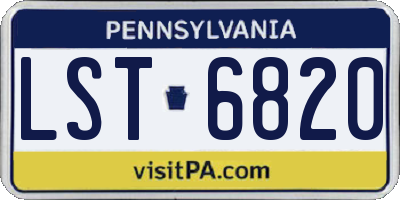PA license plate LST6820