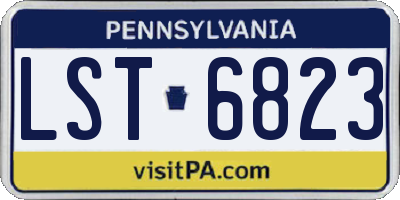 PA license plate LST6823