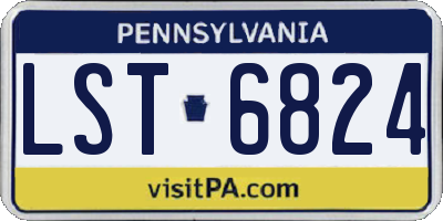 PA license plate LST6824