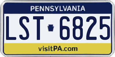 PA license plate LST6825