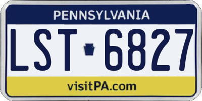 PA license plate LST6827