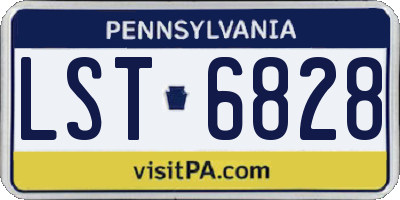 PA license plate LST6828