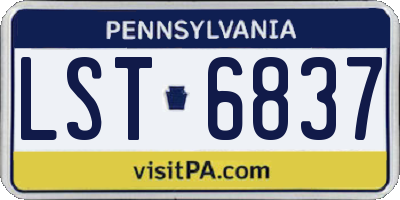 PA license plate LST6837