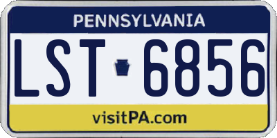 PA license plate LST6856