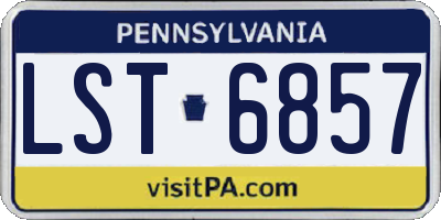 PA license plate LST6857