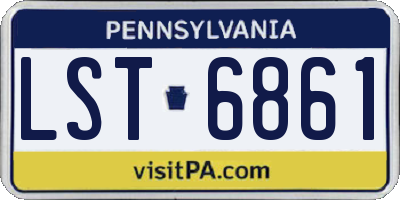 PA license plate LST6861