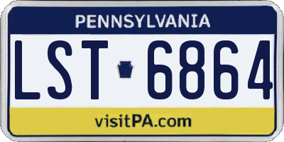 PA license plate LST6864