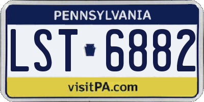 PA license plate LST6882