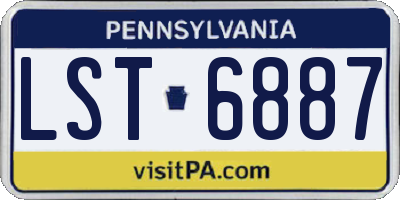 PA license plate LST6887