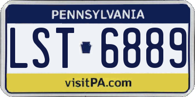 PA license plate LST6889