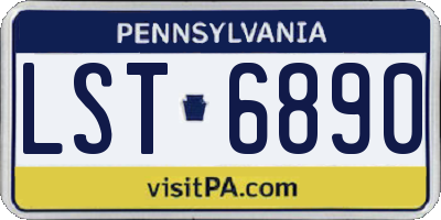 PA license plate LST6890