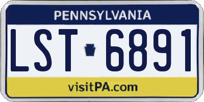 PA license plate LST6891