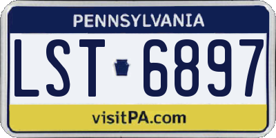 PA license plate LST6897