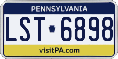PA license plate LST6898
