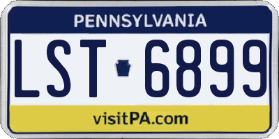 PA license plate LST6899