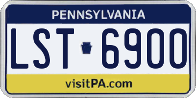 PA license plate LST6900