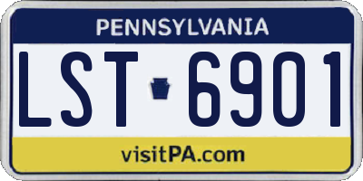 PA license plate LST6901