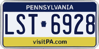 PA license plate LST6928