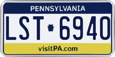 PA license plate LST6940
