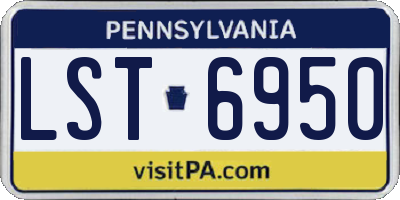 PA license plate LST6950