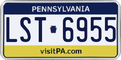 PA license plate LST6955
