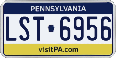 PA license plate LST6956