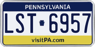 PA license plate LST6957