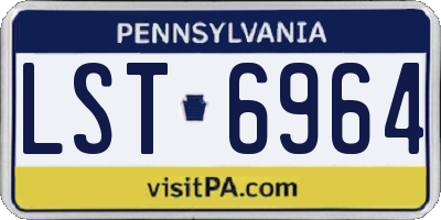 PA license plate LST6964