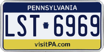 PA license plate LST6969