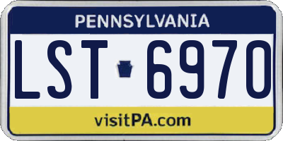 PA license plate LST6970