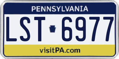 PA license plate LST6977