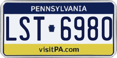 PA license plate LST6980