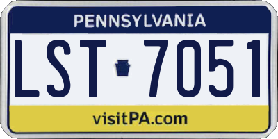 PA license plate LST7051