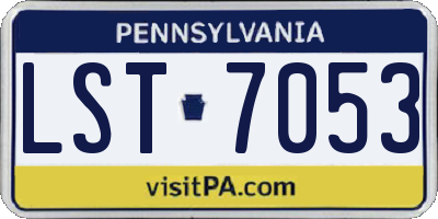 PA license plate LST7053