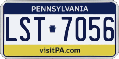 PA license plate LST7056