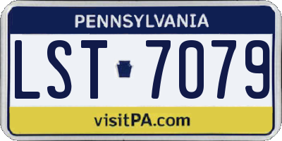 PA license plate LST7079
