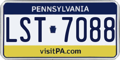 PA license plate LST7088