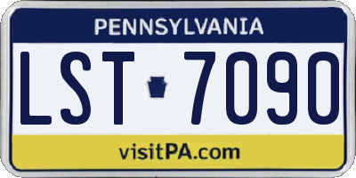PA license plate LST7090