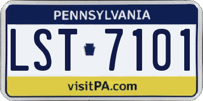 PA license plate LST7101