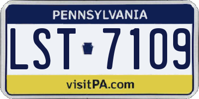PA license plate LST7109