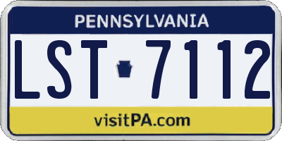 PA license plate LST7112